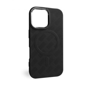 Чохол з функцією MagSafe Textured для Apple iPhone 16 black (03)