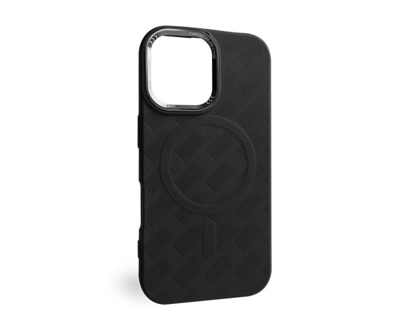 Чохол з функцією MagSafe Textured для Apple iPhone 16 black (03)