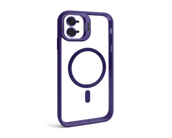 Чехол с функцией MagSafe для Apple iPhone 11 с подставкой и защитой для камер violet