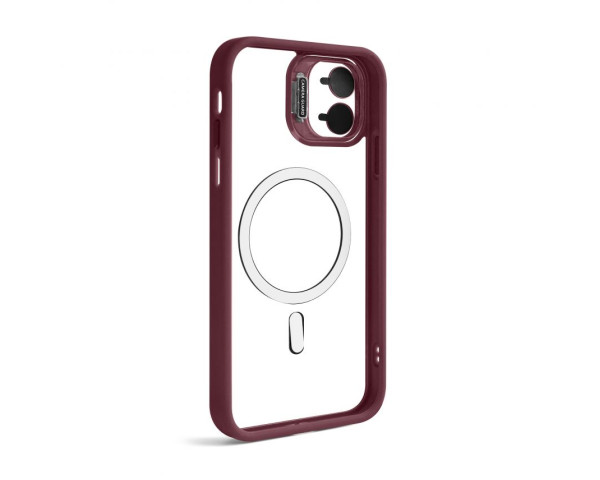 Чехол с функцией MagSafe для Apple iPhone 11 с подставкой и защитой для камер bordo