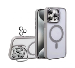 Чохол з функцією MagSafe для Apple iPhone 11 з підставкою та захистом для камер light grey