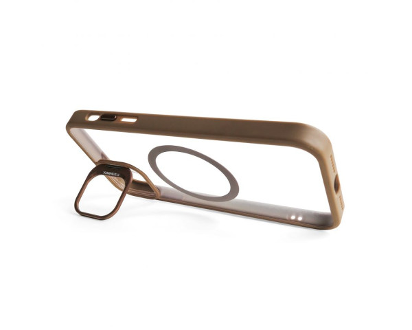 Чохол з функцією MagSafe для Apple iPhone 11 з підставкою та захистом для камер gold brown (9)