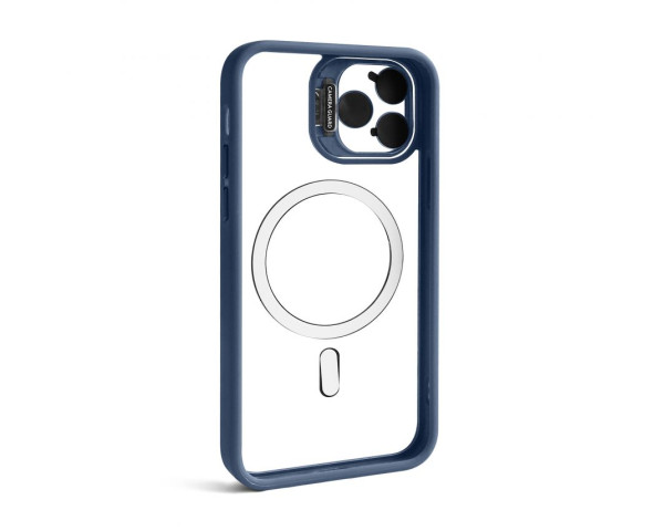Чохол з функцією MagSafe для Apple iPhone 11 Pro з підставкою та захистом для камер dark blue (4)