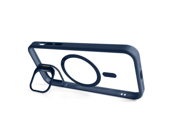Чохол з функцією MagSafe для Apple iPhone 11 Pro з підставкою та захистом для камер dark blue (4)