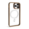 Чохол з функцією MagSafe для Apple iPhone 11 Pro з підставкою та захистом для камер gold brown (9)