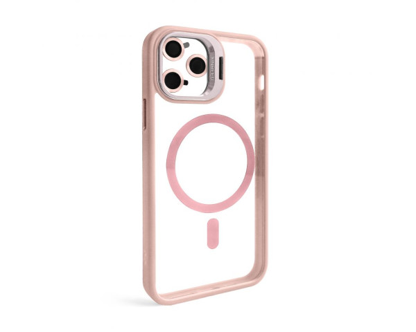 Чохол з функцією MagSafe для Apple iPhone 11 Pro з підставкою та захистом для камер pink (10)