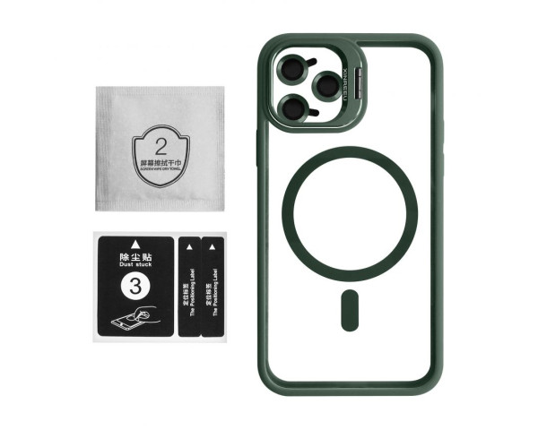 Чохол із підставкою та захистом для камер MagSafe для iPhone 11 Pro Max (1) green