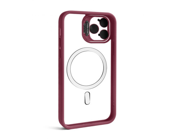 Чохол із підставкою та захистом для камер MagSafe для iPhone 11 Pro Max (5) bordo