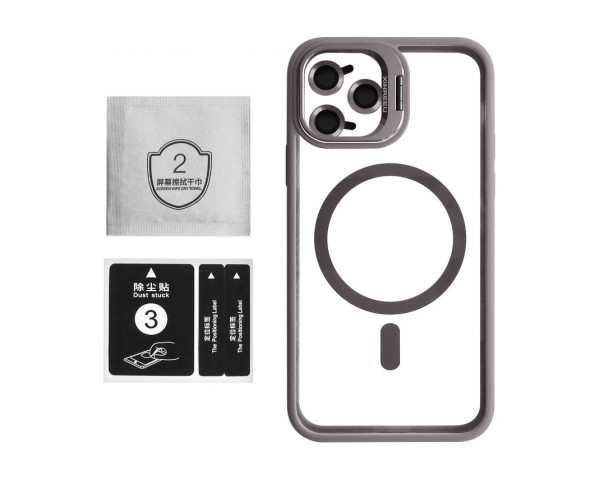 Чохол із підставкою та захистом для камер MagSafe для iPhone 11 Pro Max (6) light grey
