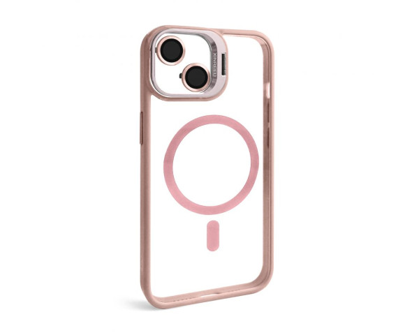 Чохол з функцією MagSafe для Apple iPhone 12 з підставкою та захистом для камер pink (10)