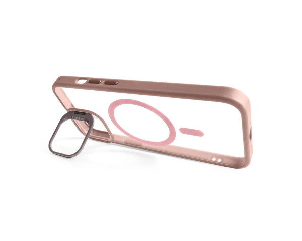 Чохол з функцією MagSafe для Apple iPhone 12 з підставкою та захистом для камер pink (10)
