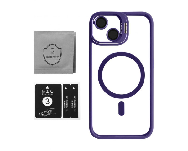 Чохол із підставкою та захистом для камер MagSafe для iPhone 13 (2) violet