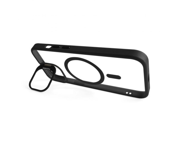 Чехол с функцией MagSafe для Apple iPhone 13 с подставкой и защитой для камер black