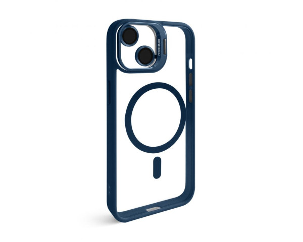 Чехол с функцией MagSafe для Apple iPhone 13 с подставкой и защитой для камер dark blue