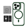 Чехол с функцией MagSafe для Apple iPhone 13 Pro с подставкой и защитой для камер green