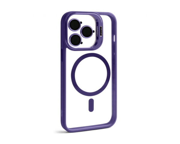 Чехол с функцией MagSafe для Apple iPhone 13 Pro с подставкой и защитой для камер violet