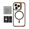 Чохол з функцією MagSafe для Apple iPhone 13 Pro з підставкою та захистом для камер gold brown (9)
