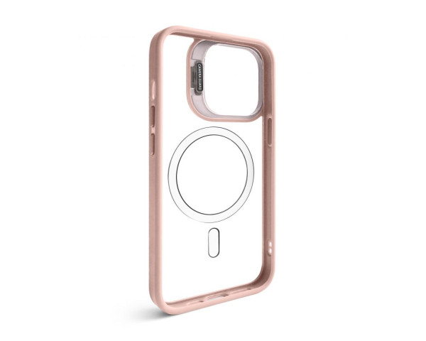 Чохол з функцією MagSafe для Apple iPhone 13 Pro з підставкою та захистом для камер pink (10)