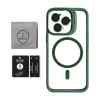 Чехол с функцией MagSafe для Apple iPhone 13 Pro Max с подставкой и защитой для камер green