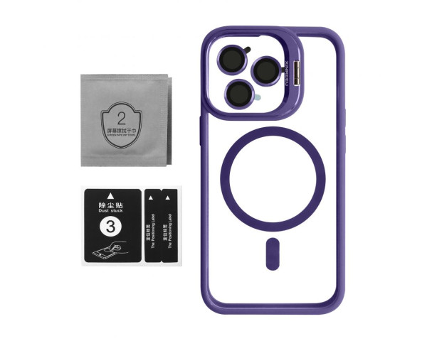 Чохол із підставкою та захистом для камер MagSafe для iPhone 13 Pro Max (2) violet