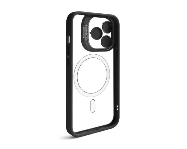 Чехол с функцией MagSafe для Apple iPhone 13 Pro Max с подставкой и защитой для камер black
