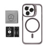 Чехол с функцией MagSafe для Apple iPhone 13 Pro Max с подставкой и защитой для камер light grey