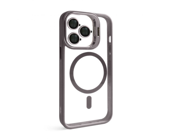 Чехол с функцией MagSafe для Apple iPhone 13 Pro Max с подставкой и защитой для камер light grey