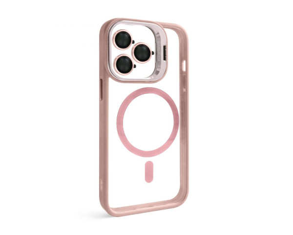 Чохол з функцією MagSafe для Apple iPhone 13 Pro Max з підставкою та захистом для камер pink (10)