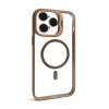 Чохол з функцією MagSafe для Apple iPhone 14 Pro з підставкою та захистом для камер gold brown (9)