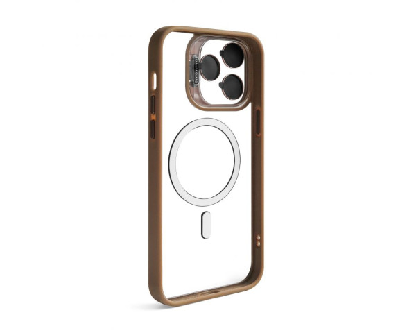 Чохол з функцією MagSafe для Apple iPhone 14 Pro Max з підставкою та захистом для камер gold brown (9)