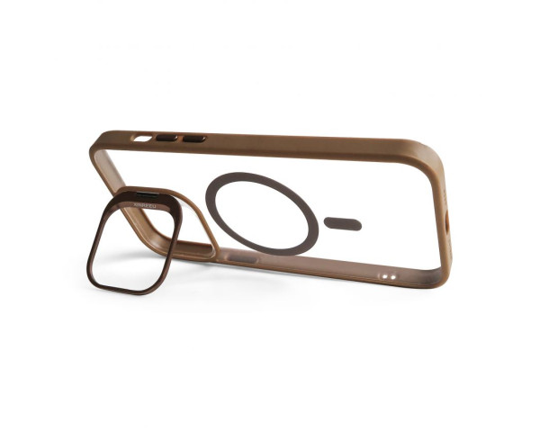Чохол з функцією MagSafe для Apple iPhone 14 Pro Max з підставкою та захистом для камер gold brown (9)
