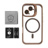 Чохол з функцією MagSafe для Apple iPhone 16 з підставкою та захистом для камер gold brown (9)