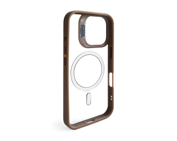 Чохол з функцією MagSafe для Apple iPhone 16 з підставкою та захистом для камер gold brown (9)