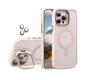 Чохол з функцією MagSafe для Apple iPhone 16 Pro Max з підставкою та захистом для камер pink (10)
