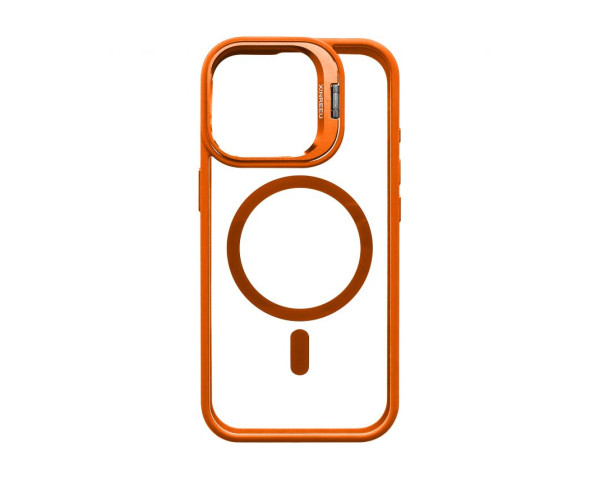 Чохол з функцією MagSafe для Apple iPhone 17 з підставкою та захистом для камер orange (07)