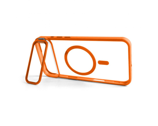 Чохол з функцією MagSafe для Apple iPhone 17 Air з підставкою та захистом для камер orange (07)