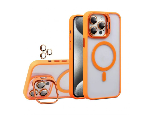 Чохол з функцією MagSafe для Apple iPhone 17 Pro з підставкою та захистом для камер orange (07)