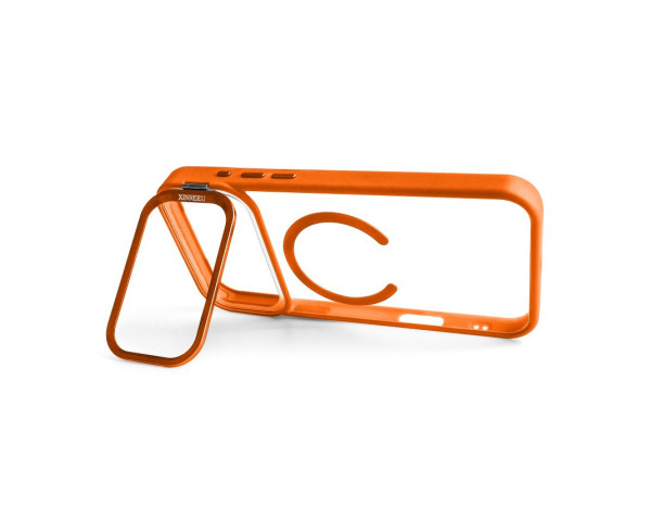 Чохол з функцією MagSafe для Apple iPhone 17 Pro Max з підставкою та захистом для камер orange (07)