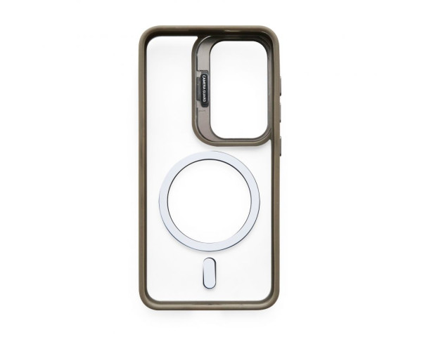 Чохол з функцією MagSafe для Samsung Galaxy S24/S921 (2024) з підставкою та захистом для камер light grey (6)