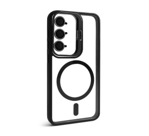 Чехол с функцией MagSafe для Samsung Galaxy S25/S931 (2025) с подставкой и защитой для камер black (3)
