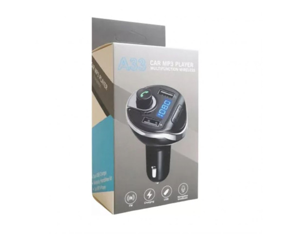 FM-трансмітер A33 Bluetooth 2USB 1A/2.1A black