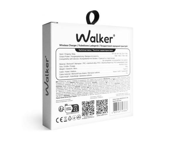 Бездротовий зарядний пристрій WALKER WH-55 15W MagSafe white