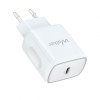 Мережевий зарядний пристрій (адаптер) 2в1 WALKER WH-64 PD_25W + Data Cable Type-C to Lightning white