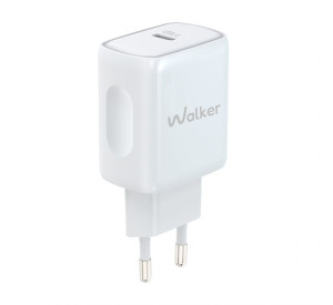 Мережевий зарядний пристрій (адаптер) WALKER WH-64 PD_25W white