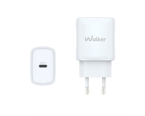 Мережевий зарядний пристрій (адаптер) WALKER WH-64 PD_25W white