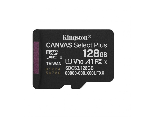Карта памяти Kingston Canvas Select Plus MicroSDXC 128GB Class 10 UHS-I R150MB/s (SDCS3/128GBSP)