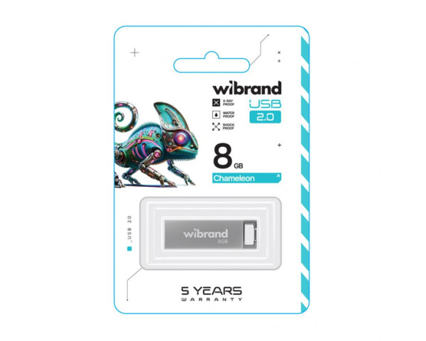 Флеш-пам'ять USB Wibrand Chameleon 8GB USB 2.0 silver