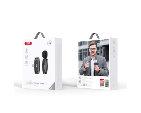 Мікрофон петличний XO MKF08A з роз'ємом Type-C black