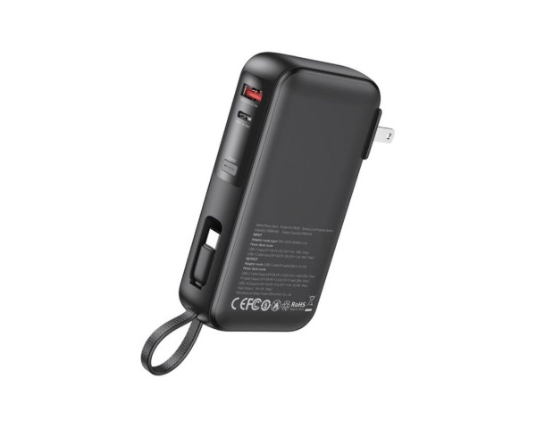 Power Bank XO PR259 10000mAh з Data Cable Type-C, Lightning black