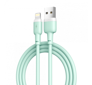 Кабель USB XO NB208 Lightning 2.4A green